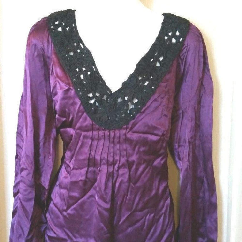 NEW Max Studio $108 Plus Size 100% SILK shirt Sz1X NEW WITH TAGS
